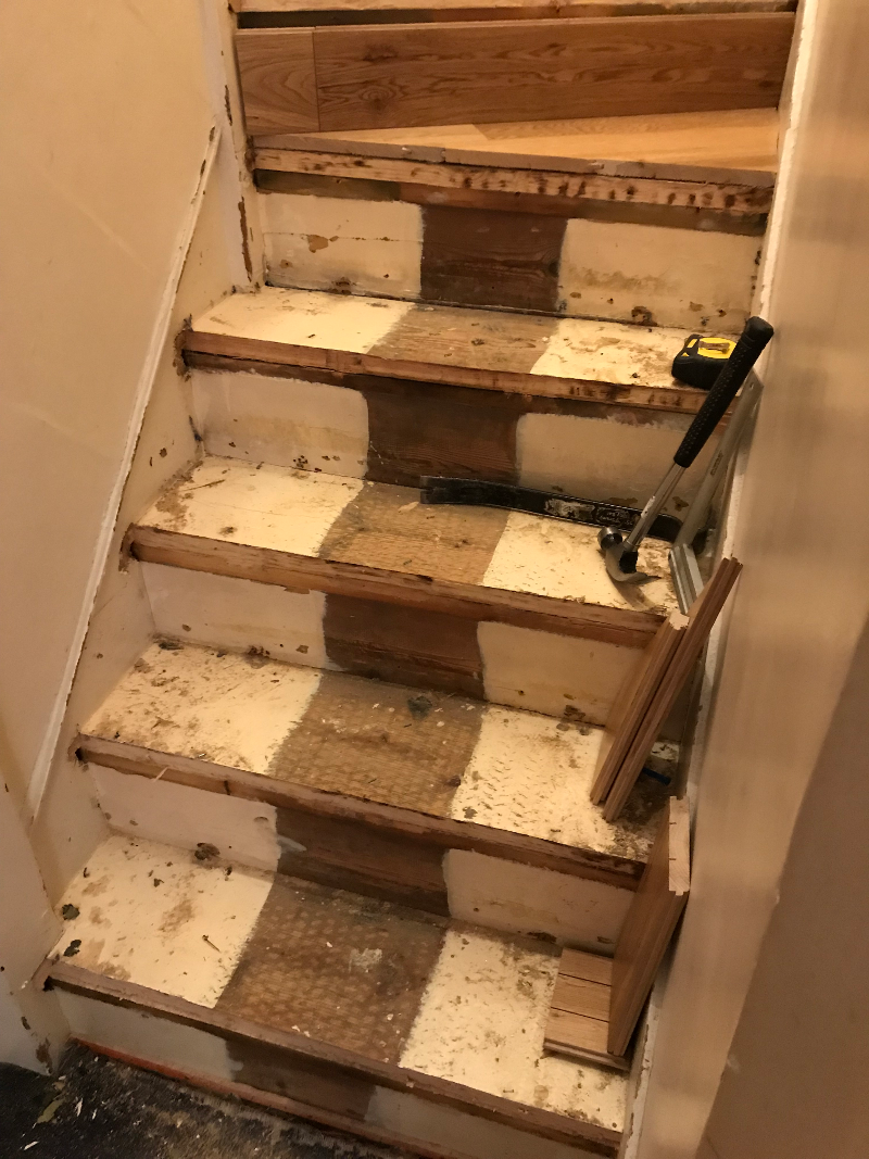 Wood stairs restoration