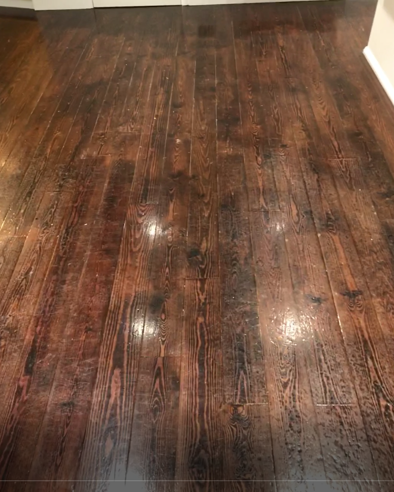 Floor staining in central London 