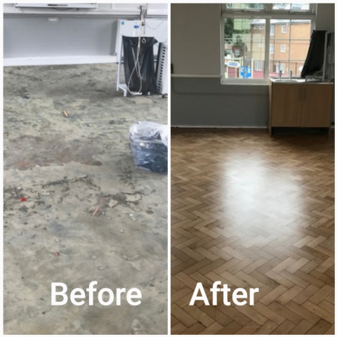 Reclaiming and sanding - school, Croydon