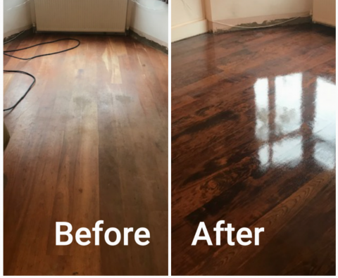 Refinishing with lacquer - house, Camberwell