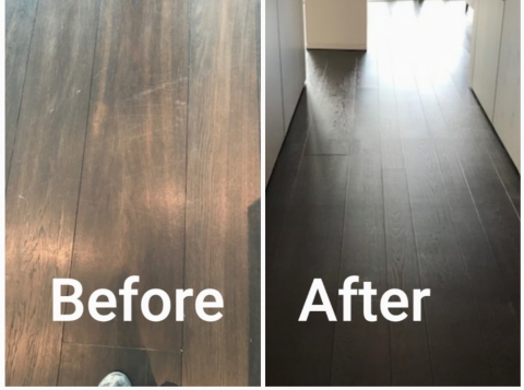 Hardwood floorboards improvement and finishing - hallway, Westminster