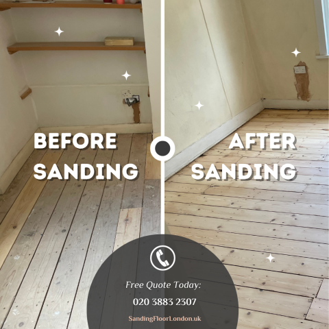 Hardwood flooring sanding, Islington