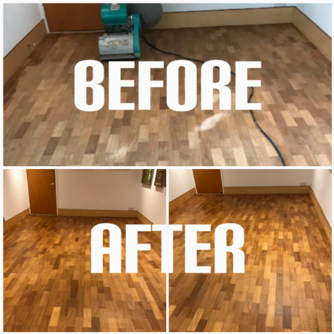 African exotic flooring restoration with Bona finishing - Croydon