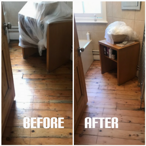 Dustless sanding and lacquer finishing - Bathroom, W1C near British Musem