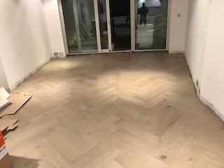 Herringbone fitting with glue-down, Wandsworth