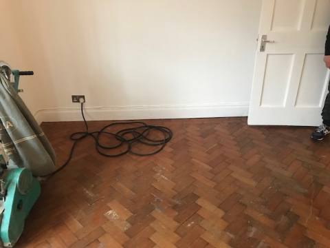 before herringbone sanding Stockwell