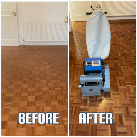Parquet restoration and lacquer sealing - Islington