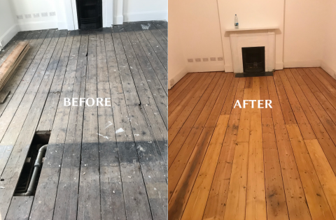Before - After Floor Sanding