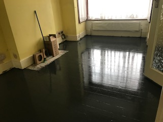 Dustless restoration and oiling - house, Kensington