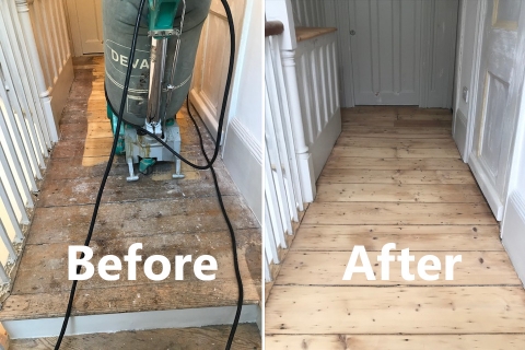 Classic hardwood restoration with sanding - Holloway
