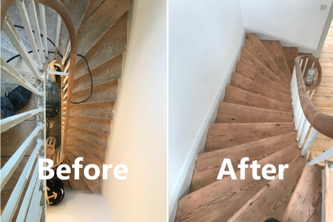 Stairs surface recycling and finishing, Holloway