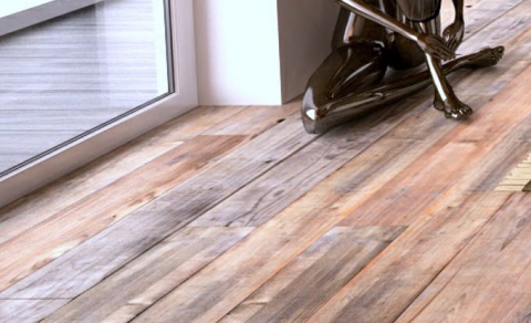 Hardwood laying with glue-down - luxury apartment, Kensington