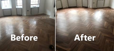 Dust-free sanding and buffing - house, Canary Wharf