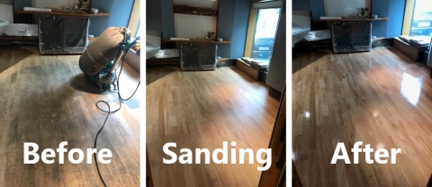 Matt clear lacquer floorboards finishing - Holloway