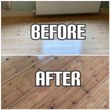 before and after new floor polishing, Lambeth